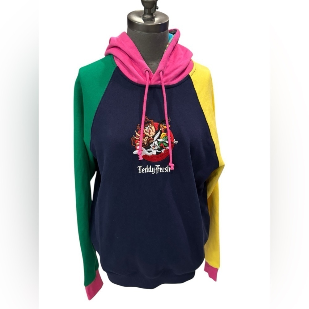 Teddy Fresh Small Cotton Hoodie Looney Tunes Colorblock